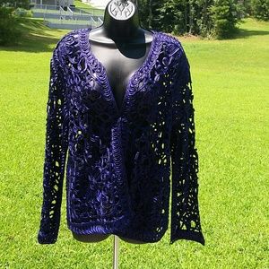 NWT CHICO'S Size 2 Intermezzo Embellished Jacket
